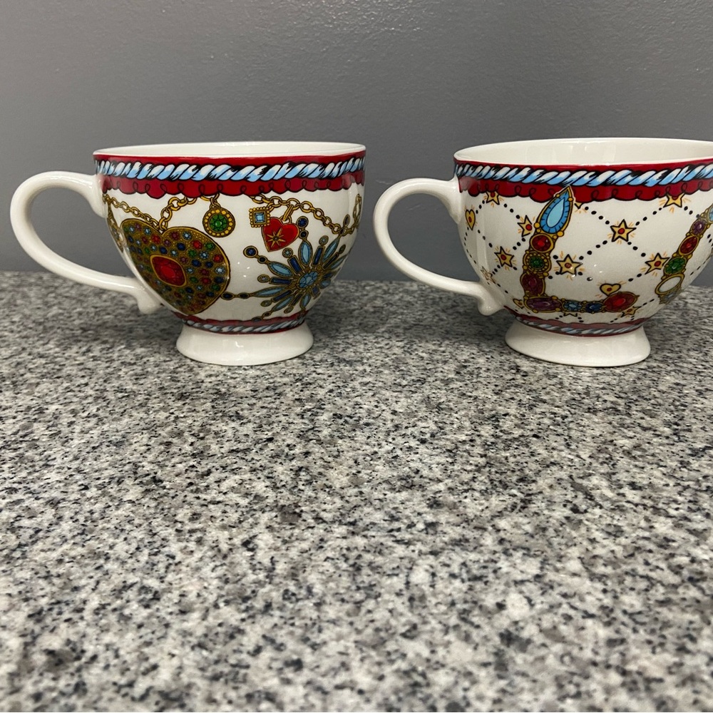 BRIGHTON Set of 2 Tea/Coffee Cups Jewel & Love Limited Edition Christmas 13 oz - Picture 6 of 16